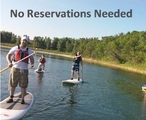 Rent a paddleboard at The Board House. Walk ups welcome or call 847-854-4754 for a reservation.