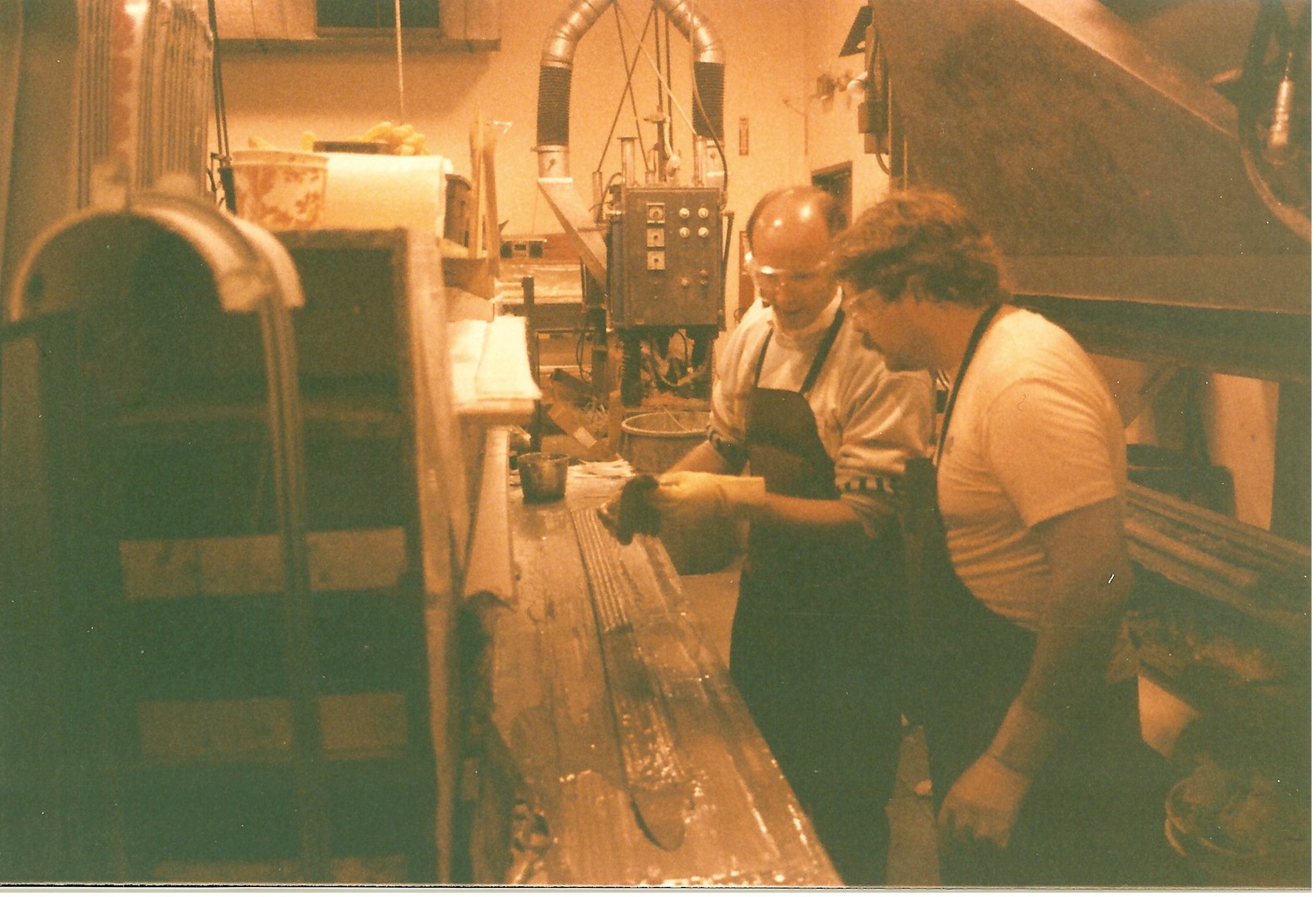 1985 Rick at K2 factory making skis