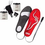 Hotronic battery footwarmer with two S4 4 cell NiMH battery, heat elements, Boot Doctor insole and charger to keep your feet warm.