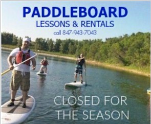 Rent paddle boards at Three Oaks Recreation Area in Crystal Lake IL.