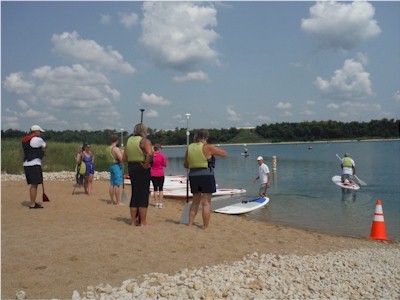 Group paddleboarding is great for groups and businesses.
